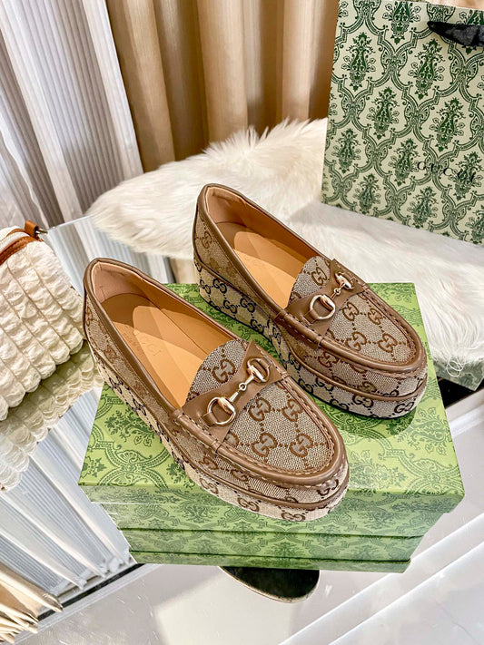 GG new arrival women Loafers heels 5.5 cm