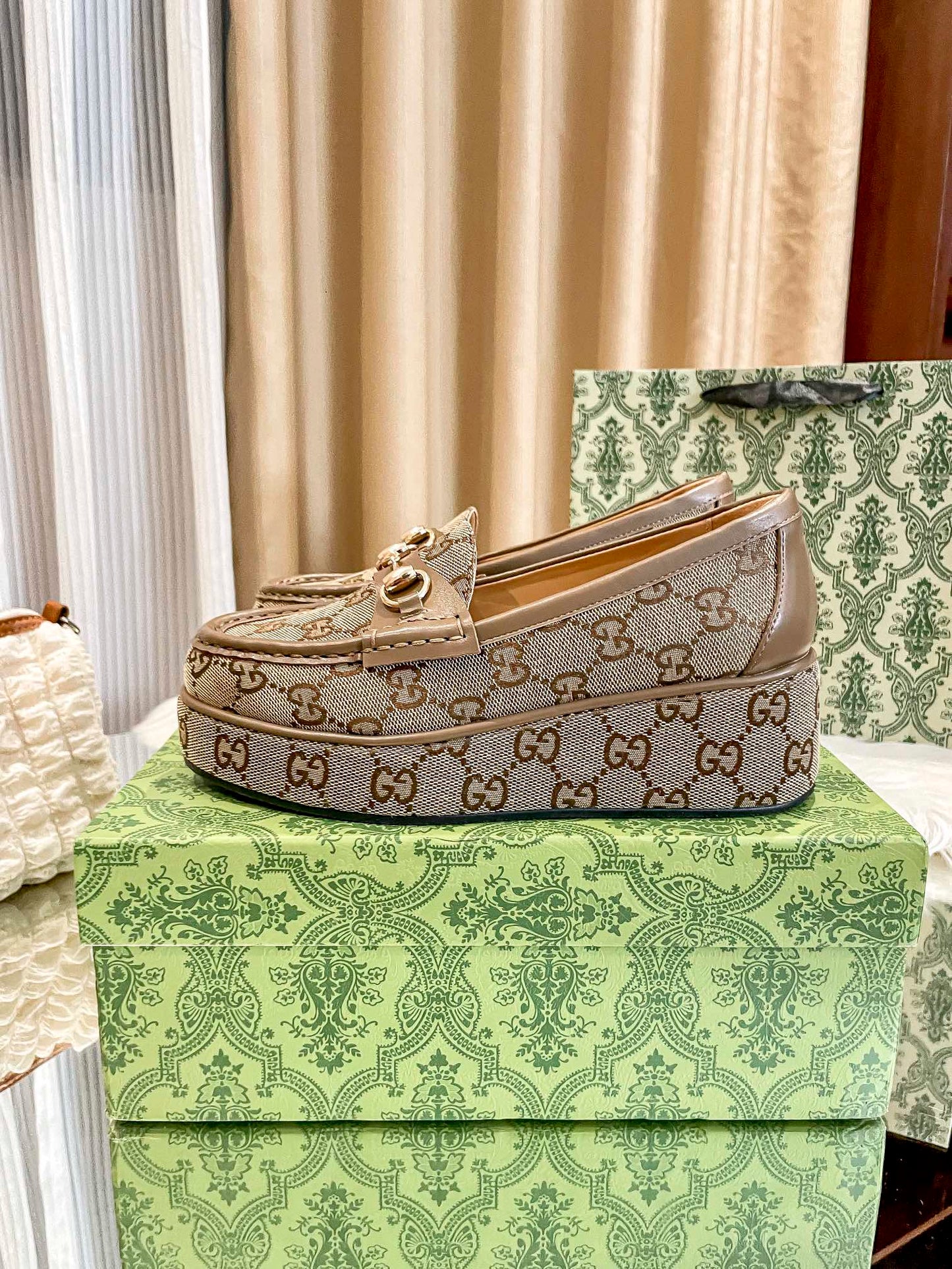 GG new arrival women Loafers heels 5.5 cm