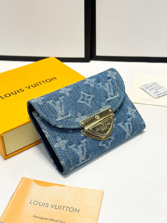 Louis new arrival denim wallet size: 12*9.5 cm