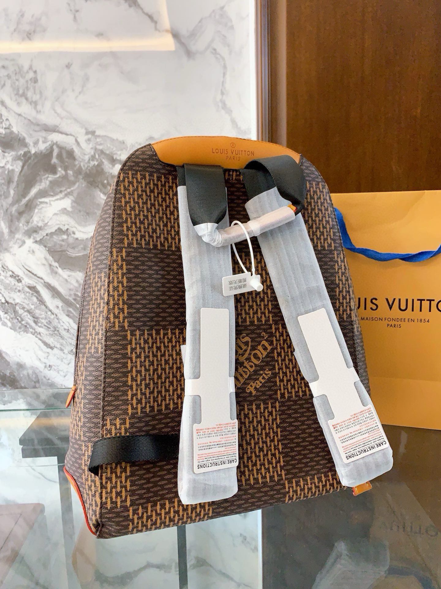 Louis × NIGO new arrival men backpack bag size: 38-29-13cm