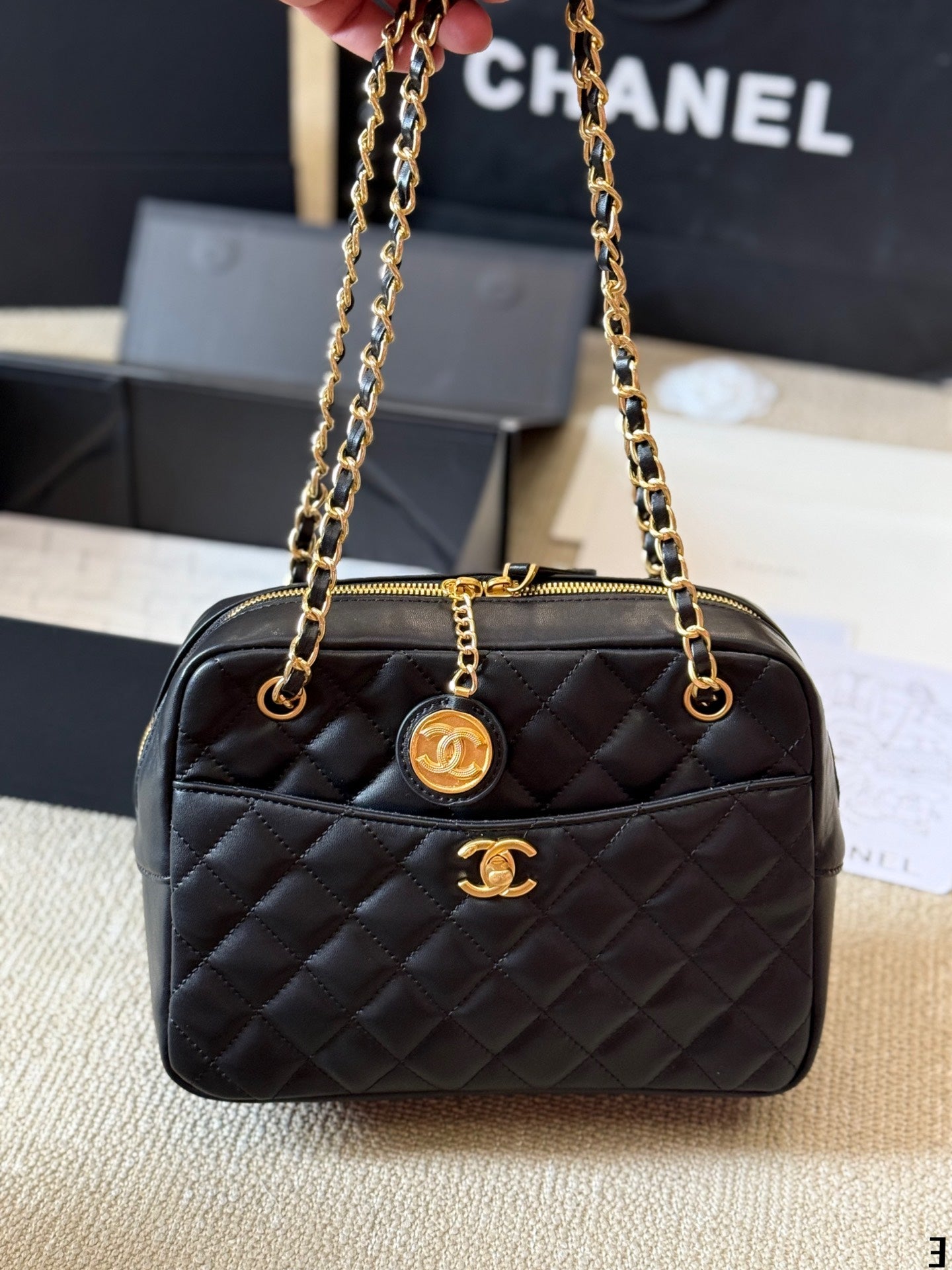 Cc new arrival 24K camera bag size: 25*17 cm