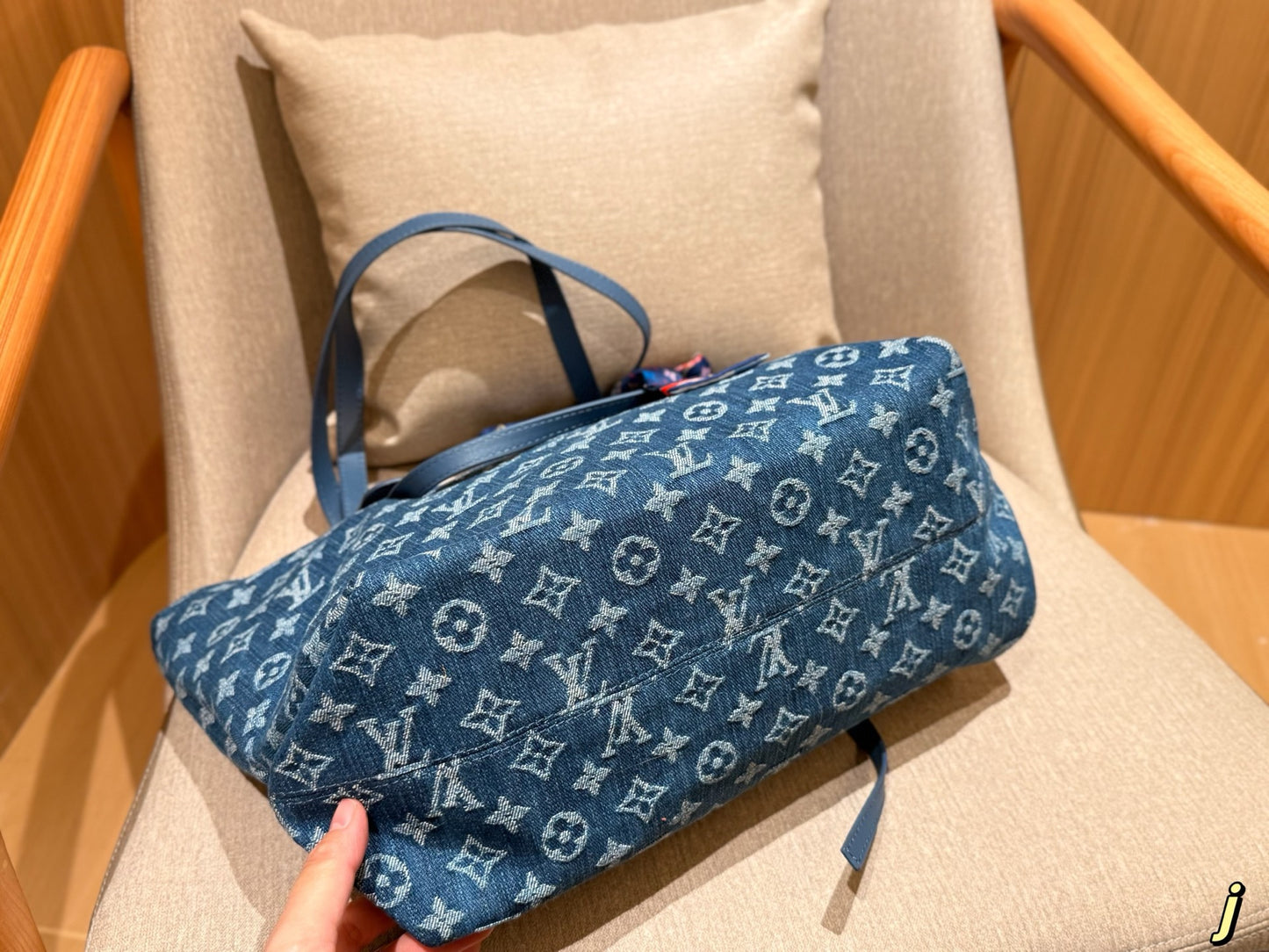 Louis new arrival neverfull denim bag size:40*24*16 cm