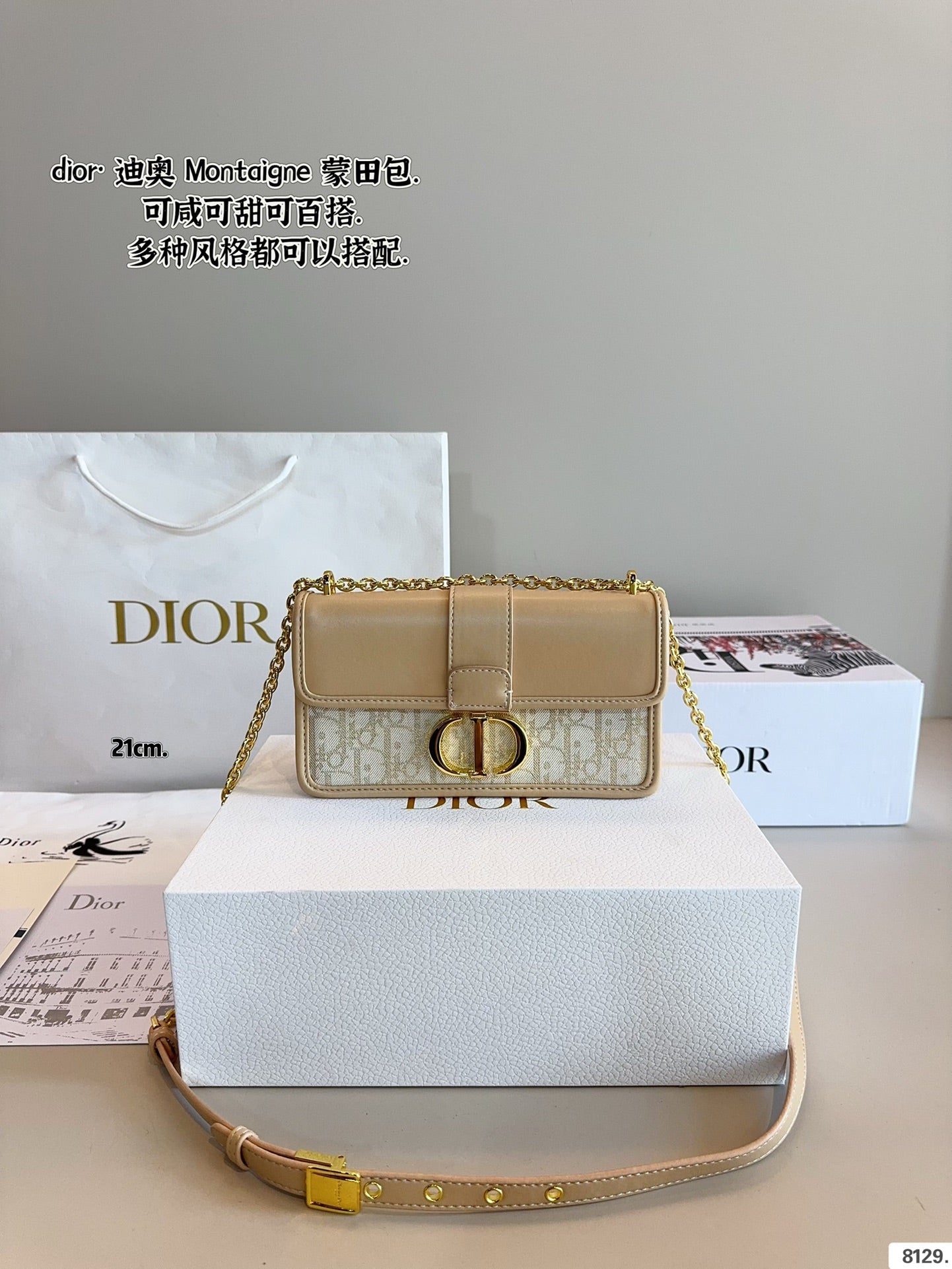 D new arrival Montaigne bag size: 25/21cm