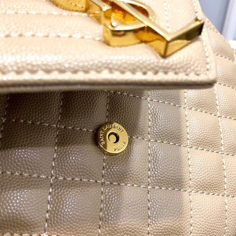 Y  ENVELOPE MEDIUM BAG IN MIX MATELASS�� GRAIN DE POUDRE EMBOSSED LEATHER