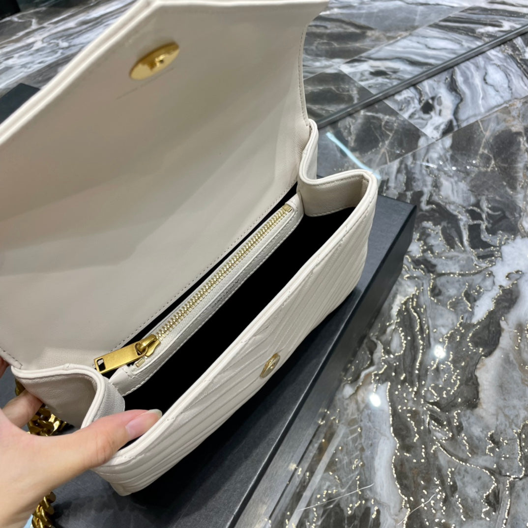 Y College Medium Quilted leather Bag