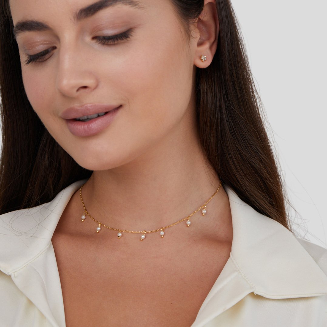 Laila 18k Gold Pearl Necklace