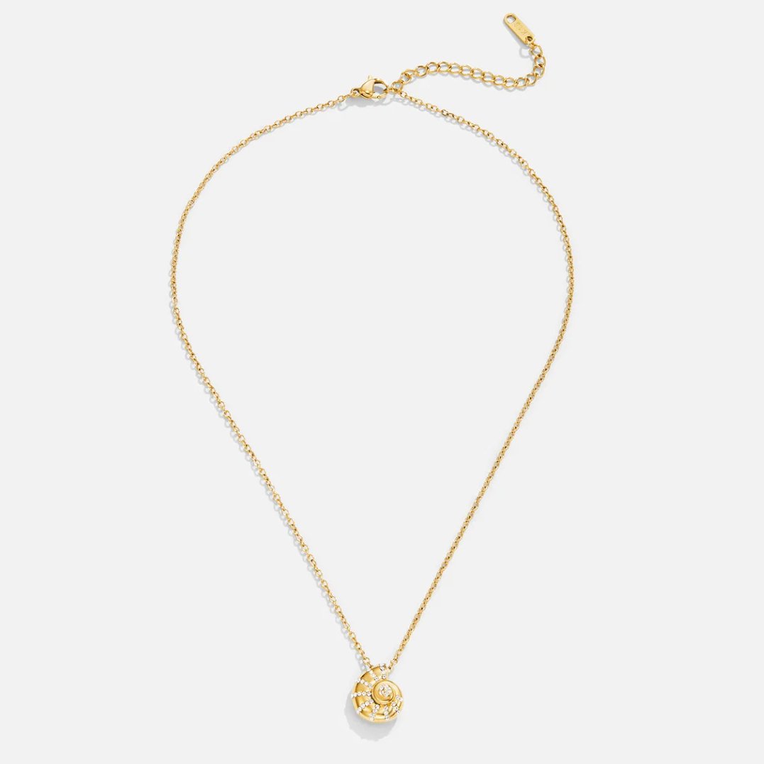 Luca Crystal Seashell Pendant Necklace