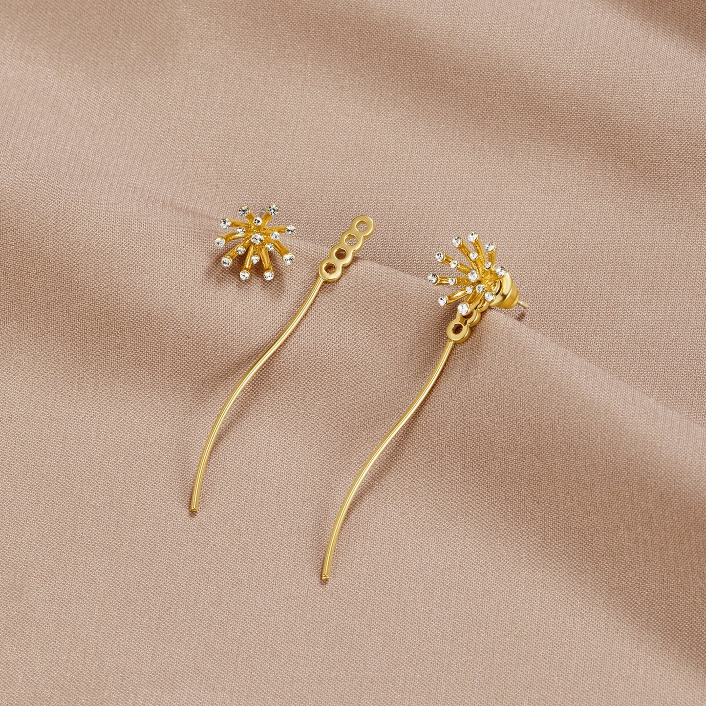 Make A Wish Dandelion 18K Gold Earrings