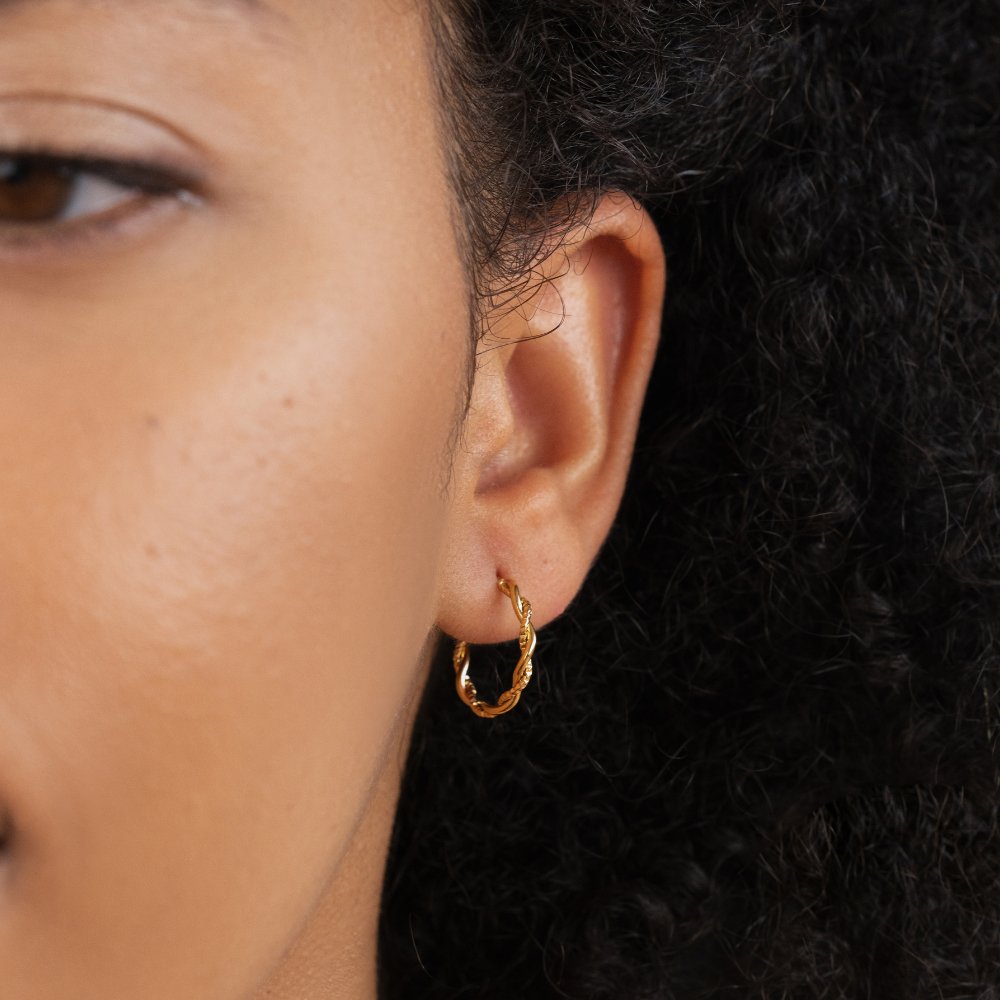 Maria Twisted Semi Hoop Earrings