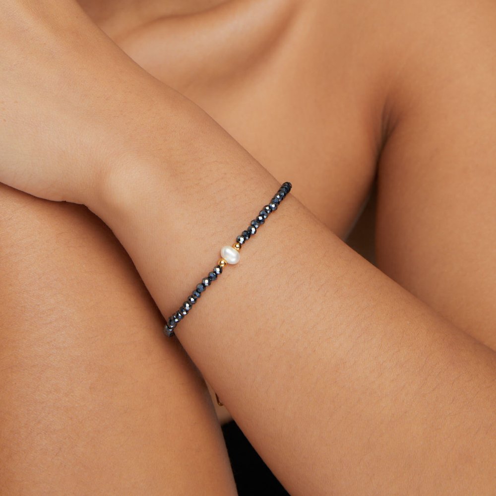 Midnight Pearl Bracelet