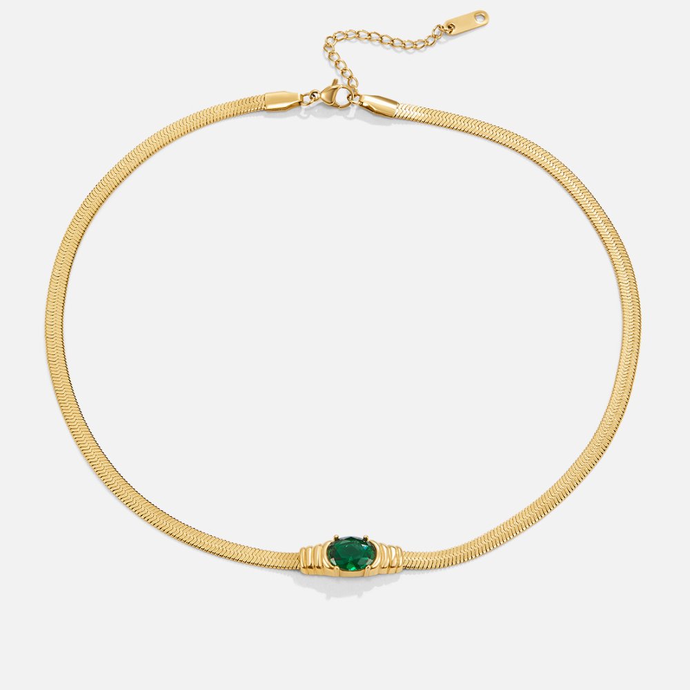 Monica Green Crystal Necklace