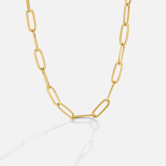 Paperclip Gold Necklace