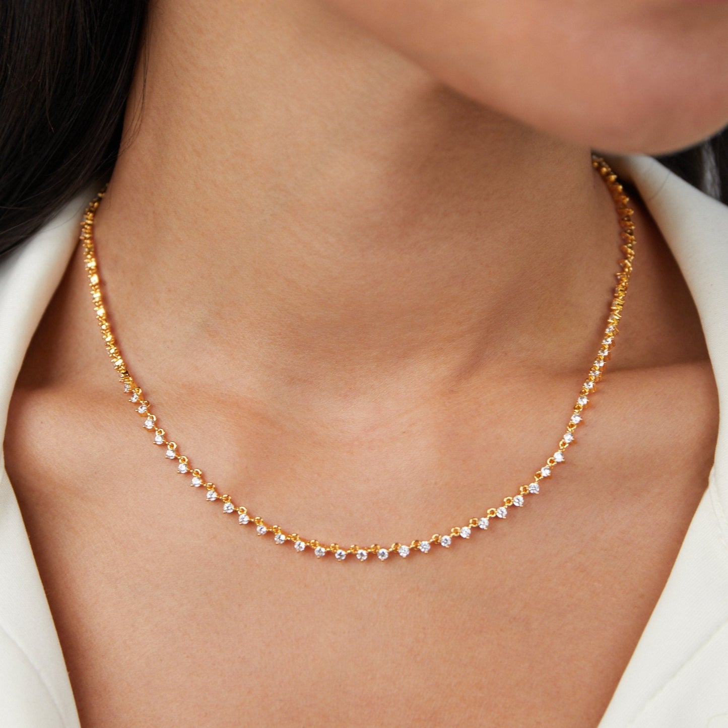 Ria Crystal Chain Necklace