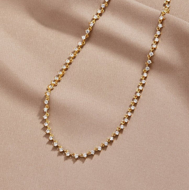 Ria Crystal Chain Necklace
