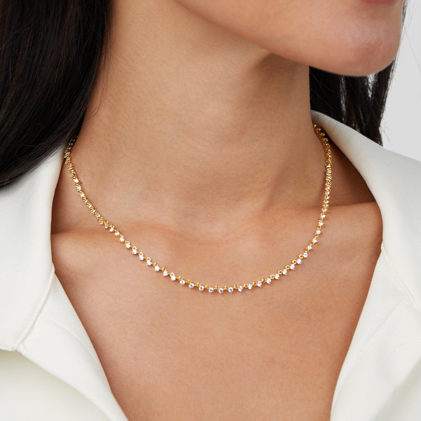 Ria Crystal Chain Necklace