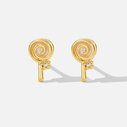 Santa's Candy Swirl Earrings