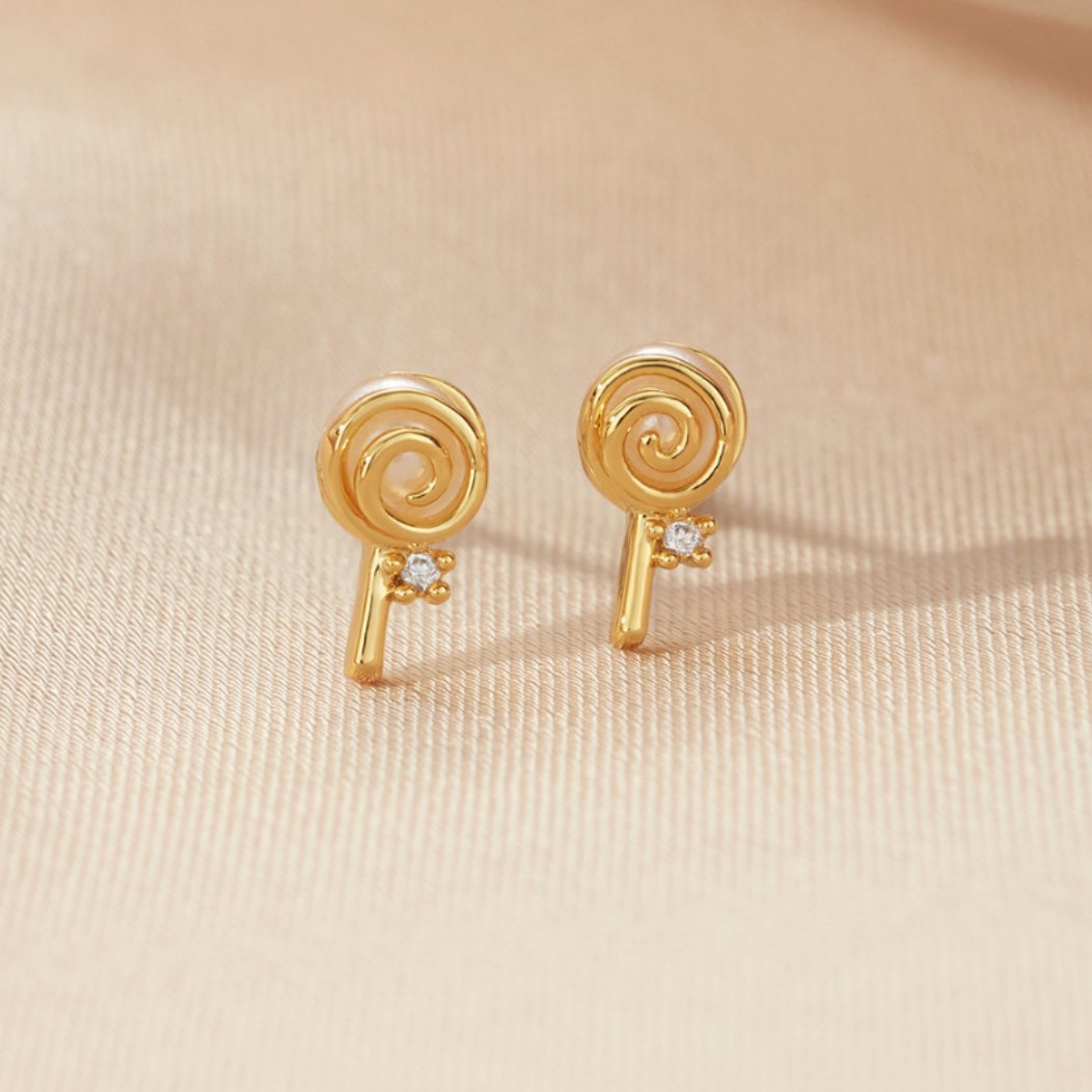 Santa's Candy Swirl Earrings