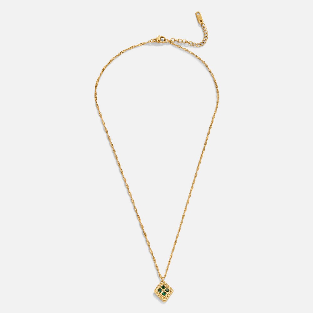 Tiffany Emerald Pendant Necklace
