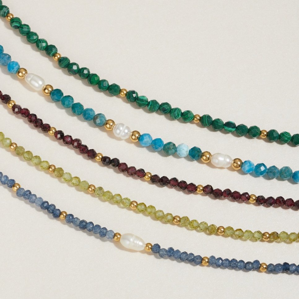 Turquoise Blue & Pearl Bead Bracelet