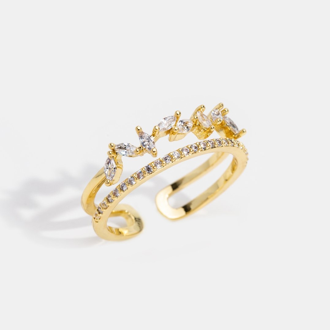 14K Gold Crystal Rings