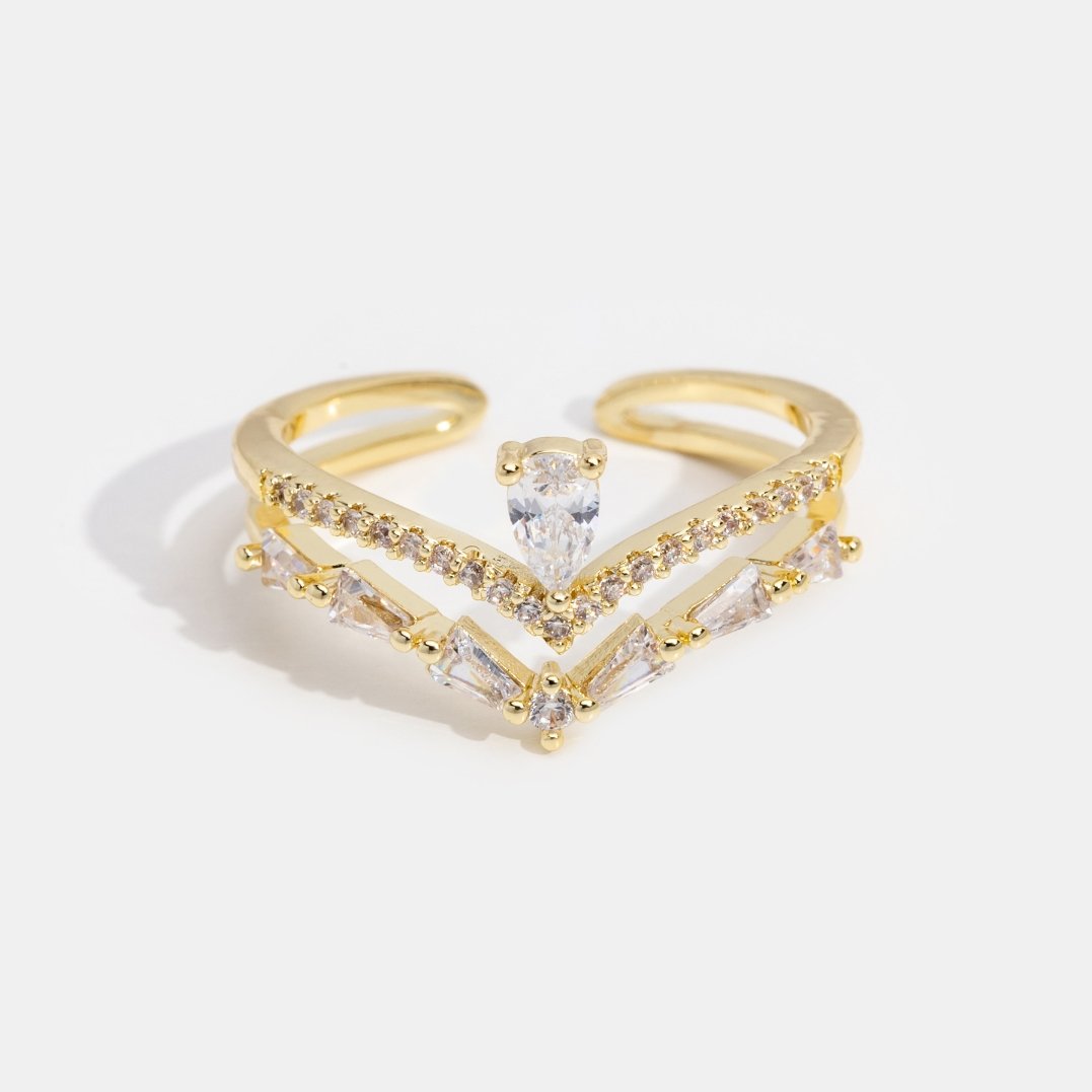 14K Gold Crystal Rings