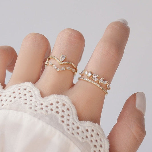 14K Gold Crystal Rings