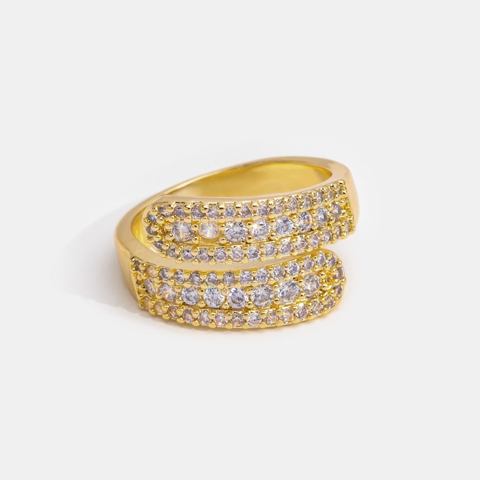 Bague en cristal Grace en or 14 carats