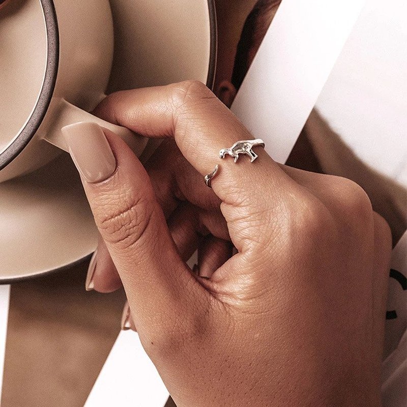 Bague dinosaure en argent sterling 925