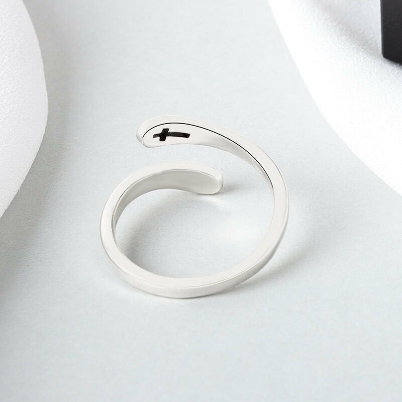 925 Sterling Silver Faith Ring