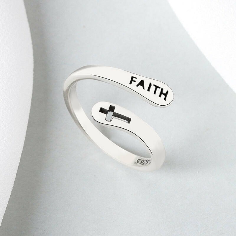 925 Sterling Silver Faith Ring