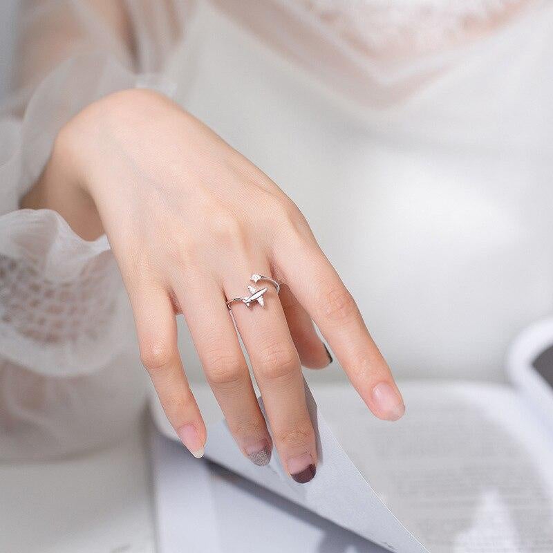 Airplane 925 Sterling Silver Ring