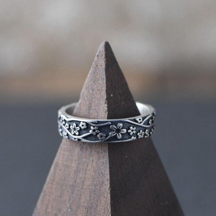 Bague fleur en argent Balmora