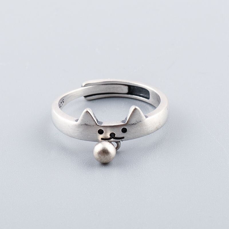 Balmora Sterling Silver Cat Ring