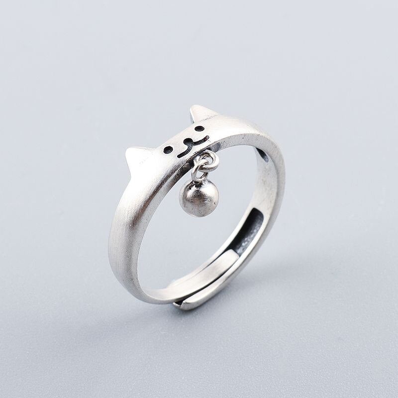 Balmora Sterling Silver Cat Ring