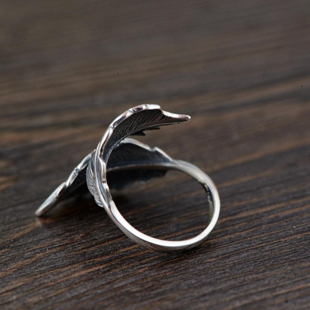 Balmora Sterling Silver Leaf Ring