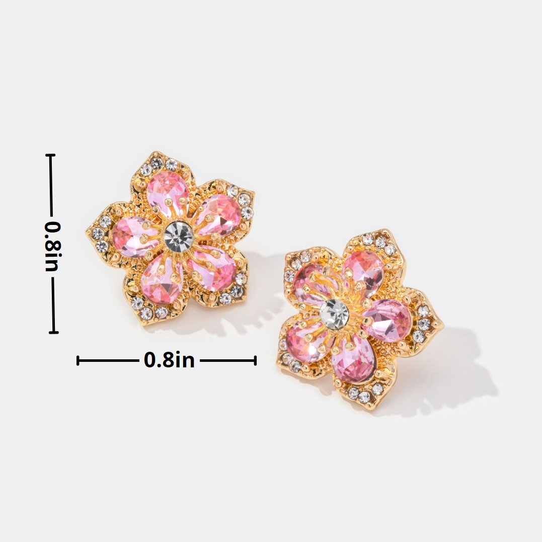 Blooming Crystal Flower Earrings