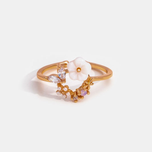 Blooming Rose Gold Flower Ring
