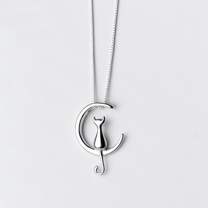 Cat & Moon Necklace
