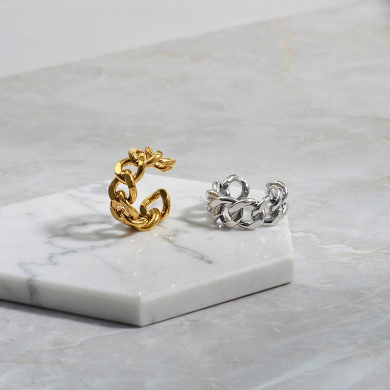 Classic 925 Sterling Silver Chain Ring