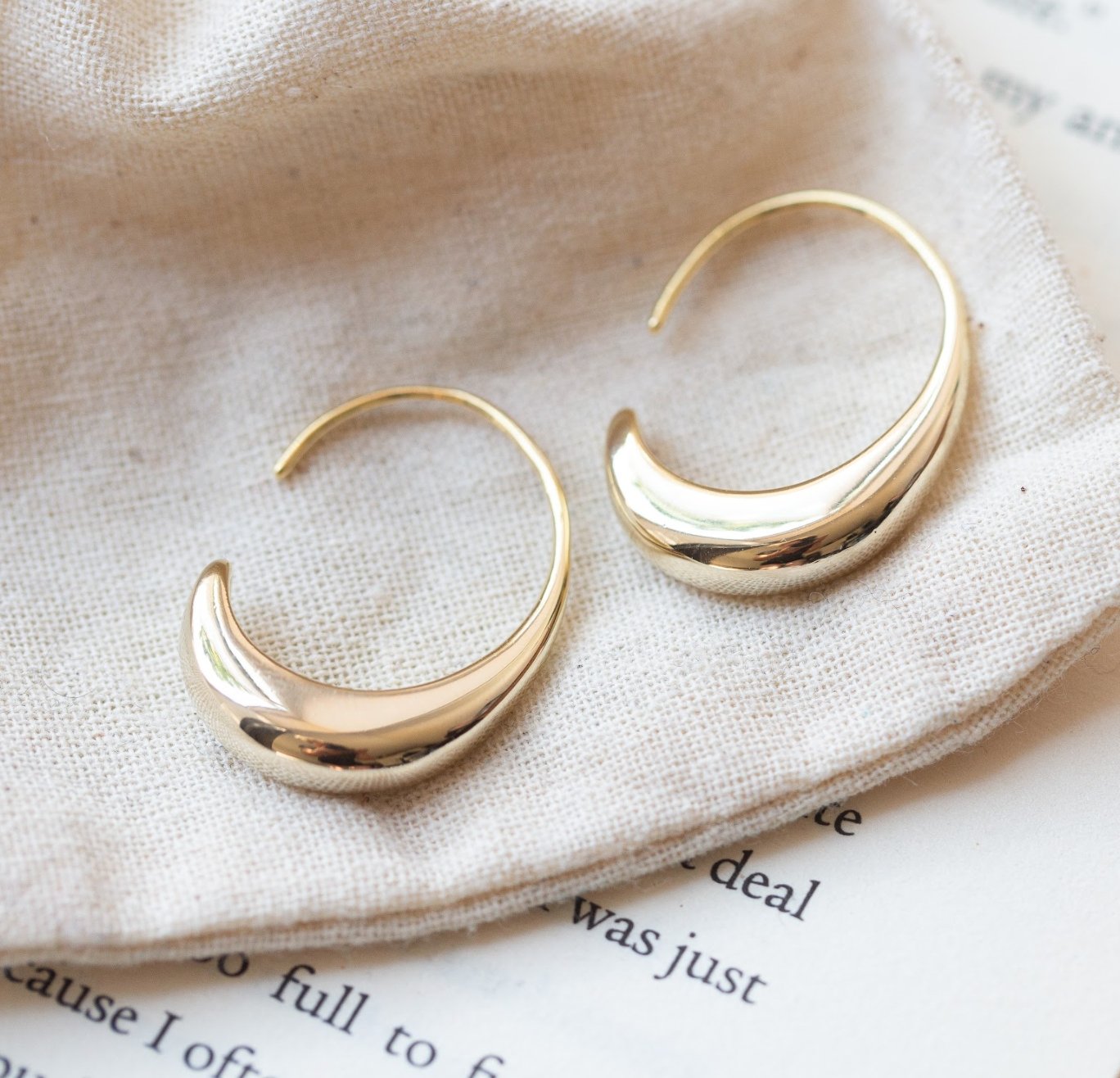 Classic Drop Hoop Earrings
