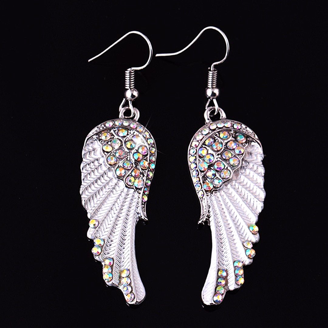 Crystal Angel Wing Earrings
