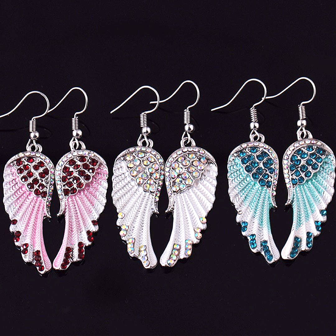 Crystal Angel Wing Earrings
