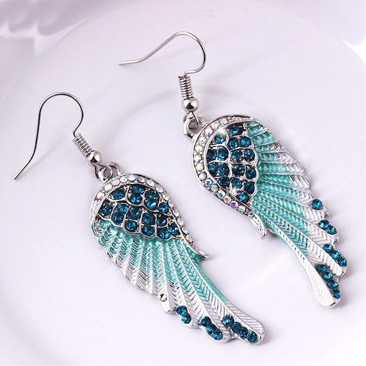 Crystal Angel Wing Earrings