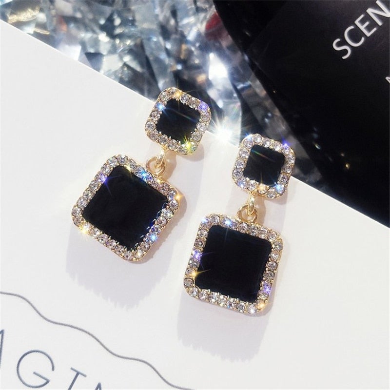 Crystal Black Marina Earrings