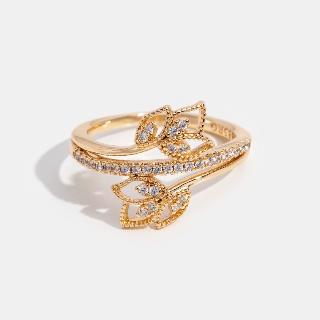 Crystal Bloom Flower Ring