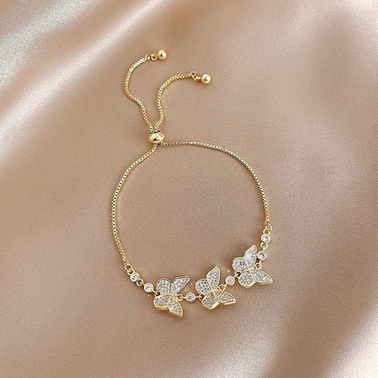 Crystal Butterfly Charm Bracelet