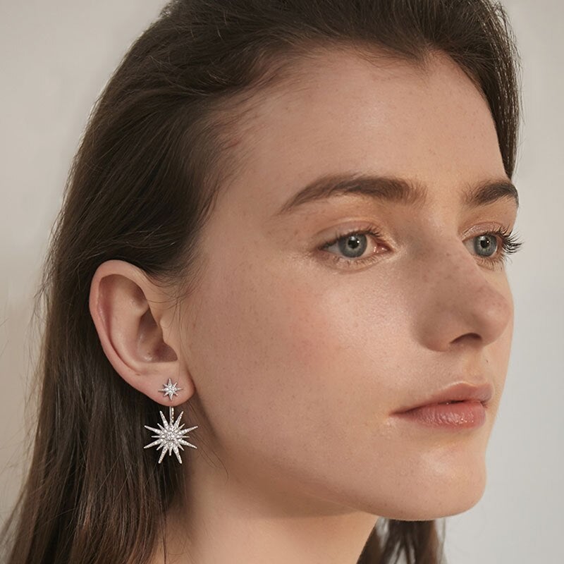 Crystal Christmas Star Earrings