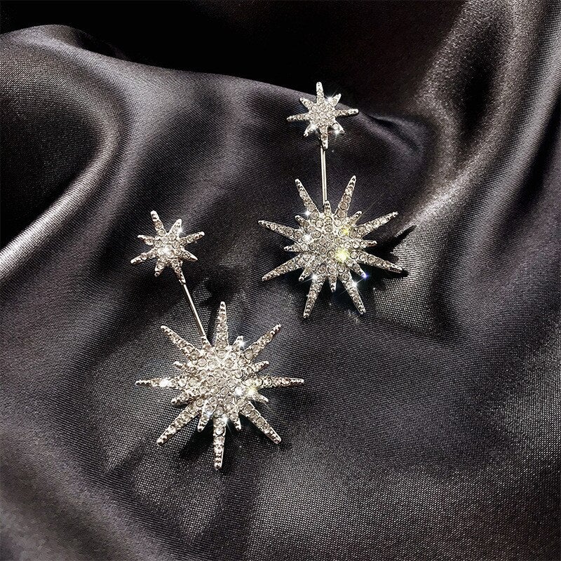 Crystal Christmas Star Earrings