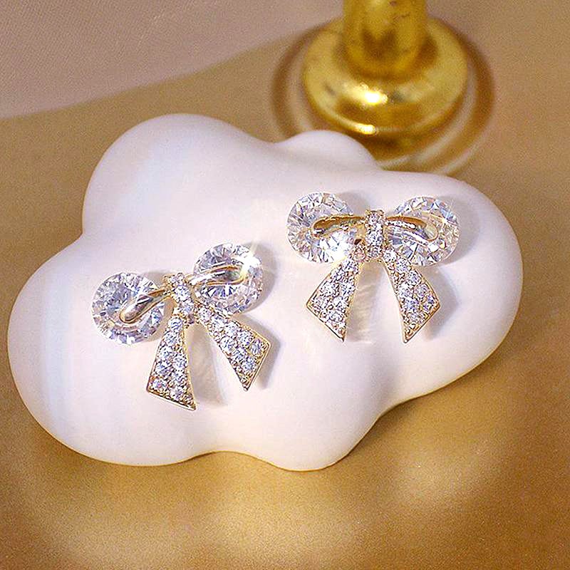 Crystal Ellie Bow Earrings