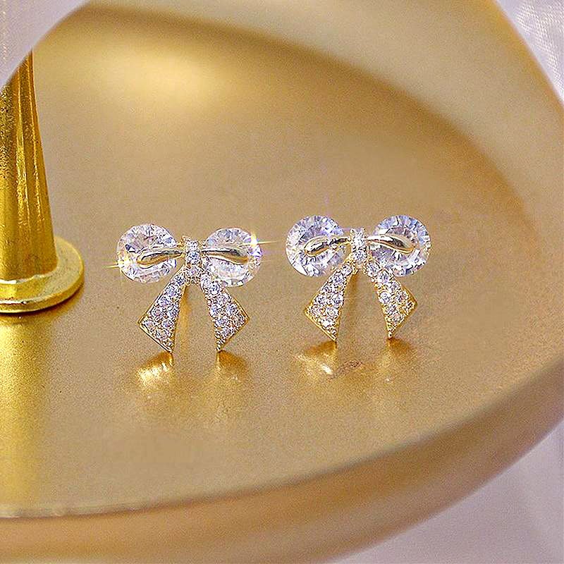 Crystal Ellie Bow Earrings